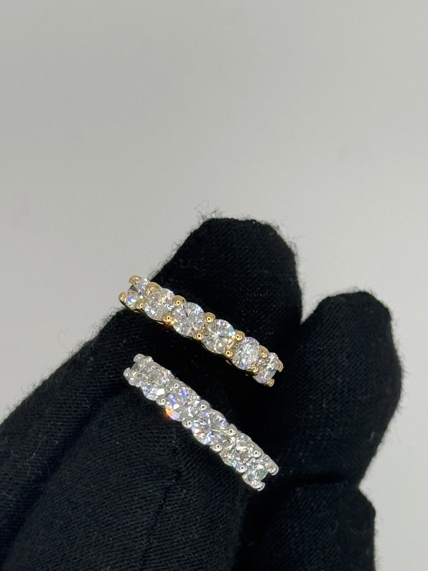14K Yellow Gold, Half Eternity Diamond 3mm