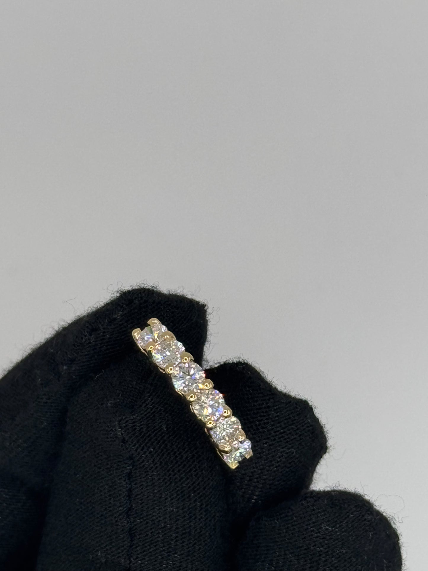 14K Yellow Gold, Half Eternity Diamond 3mm