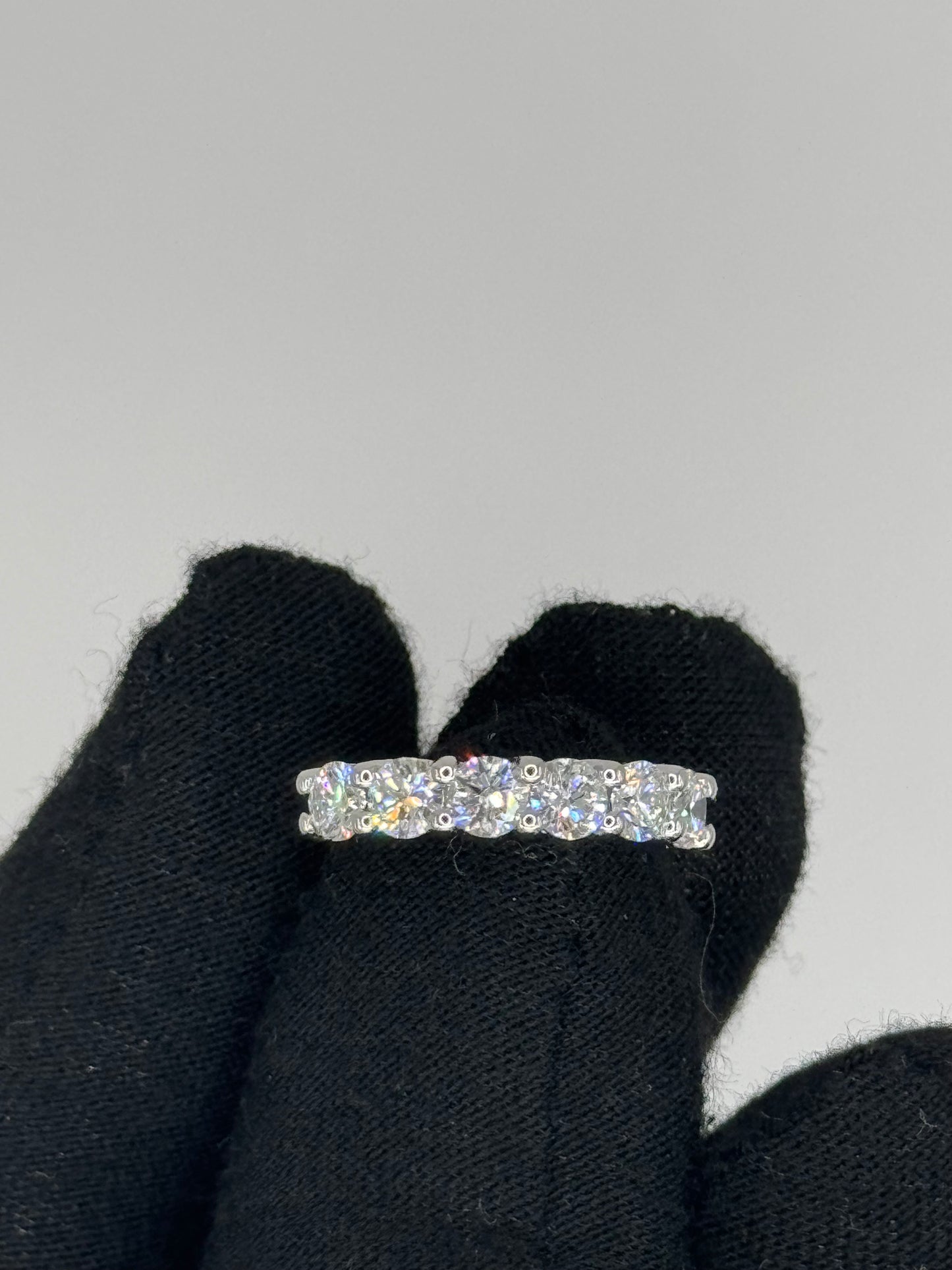 14K White Gold, Half Eternity Diamond 3mm