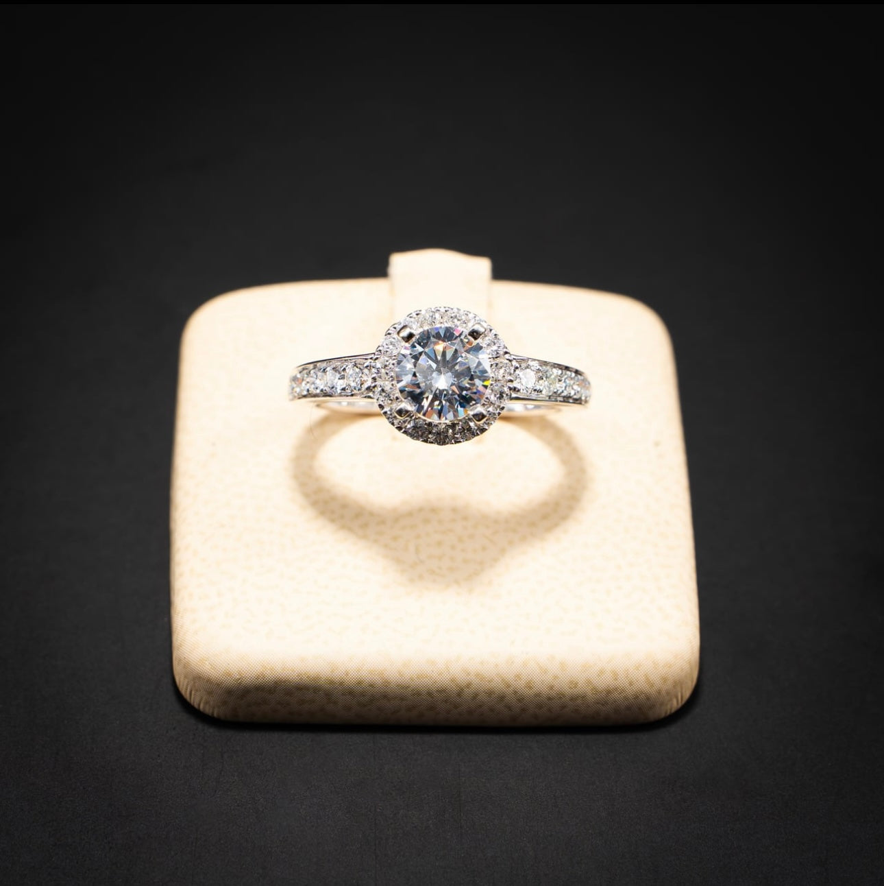 14K White Gold Ring Solitaire
