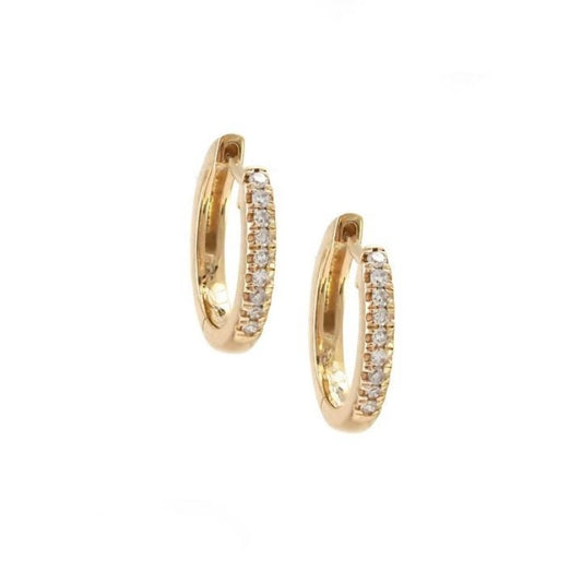 Huggie Single Micro Pave Diamond Earring