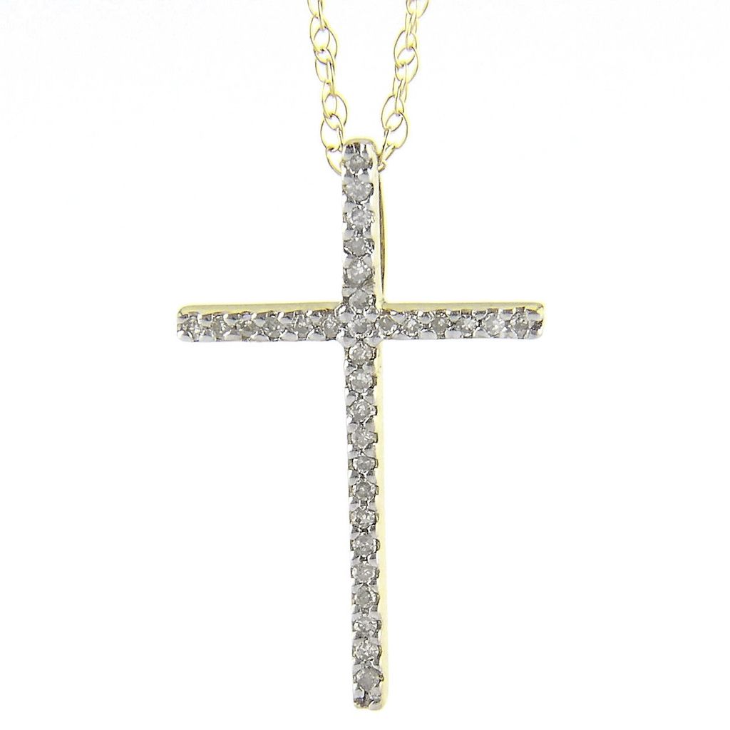 Little Cross diamond necklace